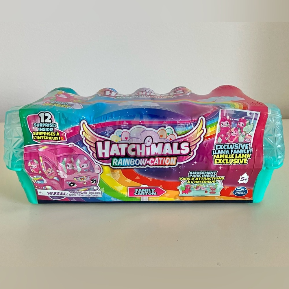 Hatchimals Rainbow Cation 12 Surprise Egg Carton Exclusive Llama Family NEW